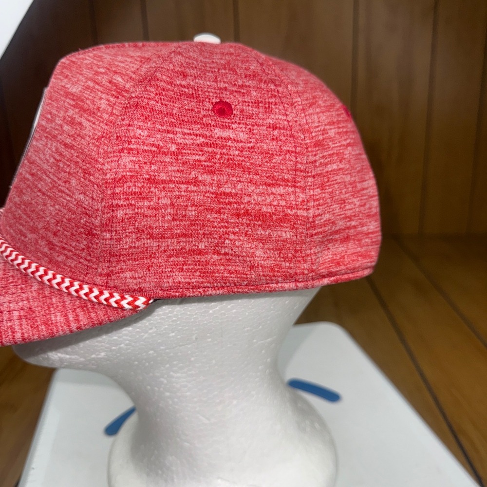 Pukka LOOPR Golf Co Red Heathered Rope Snapback Hat Mens Adjustable Golf Cap